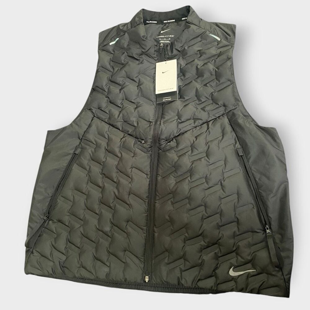 Nike Therma-FIT ADV Repel Down Fill Black Running Vest Mens size XL New
